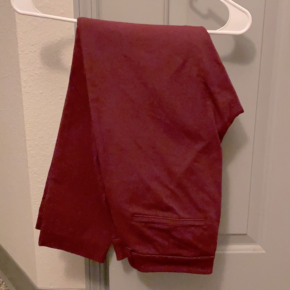 Burgundy Pixie High Rise Pants